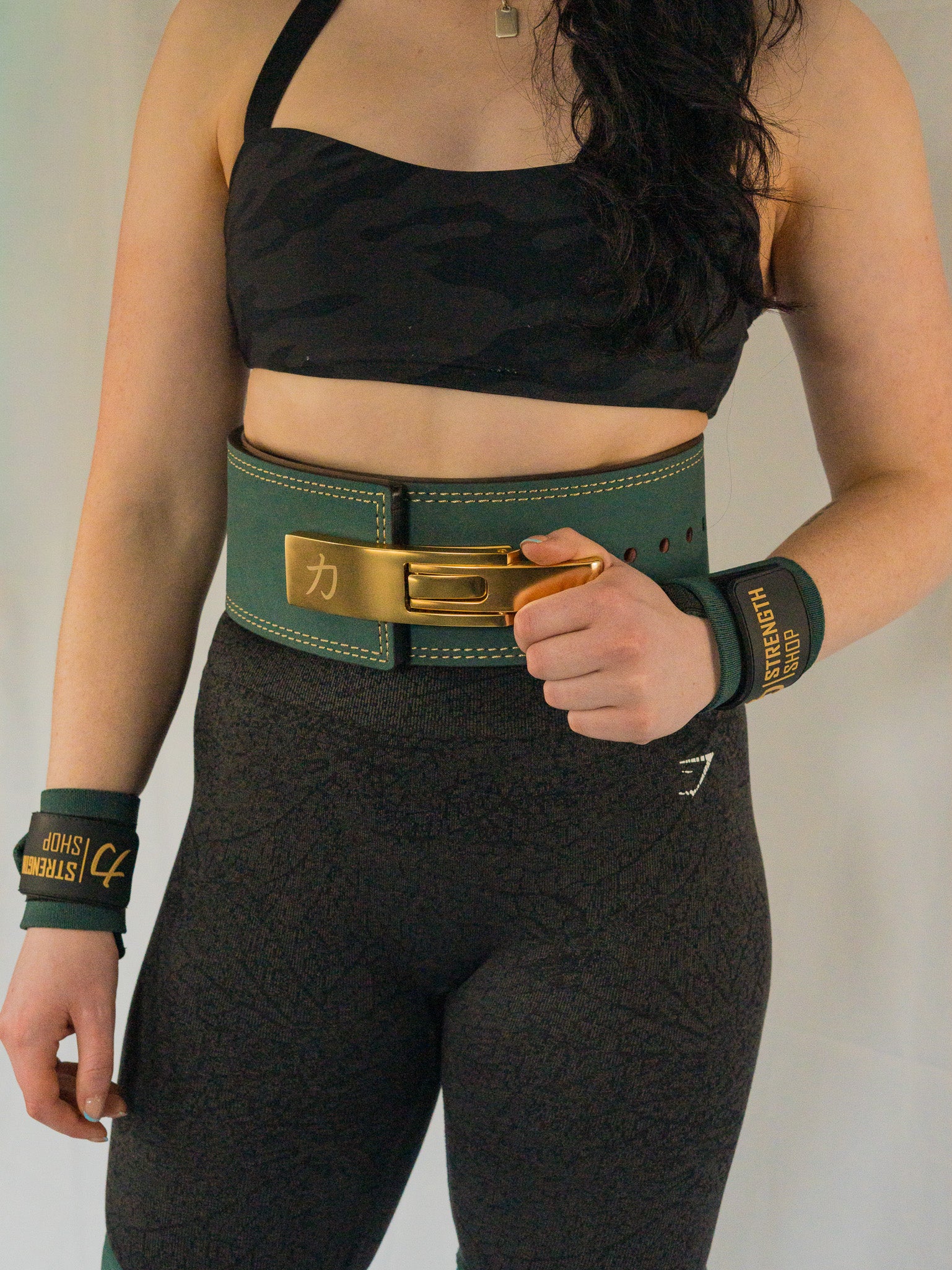 Strength Stack - Vintage Green - 10mm Lever Belt, 7mm Inferno Knee Sleeves & Zeus Wrist Wraps - Image 7