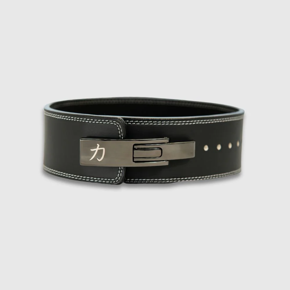 10mm Lever Belt - Embossed Logo Black - IPF Approved - Image 6