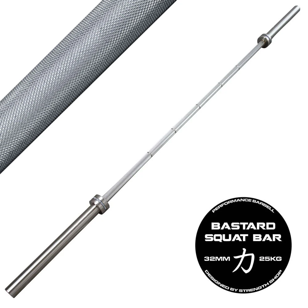 Strength Shop Bastard Squat Bar, 32mm/25kg – Fully Knurled - Image 2