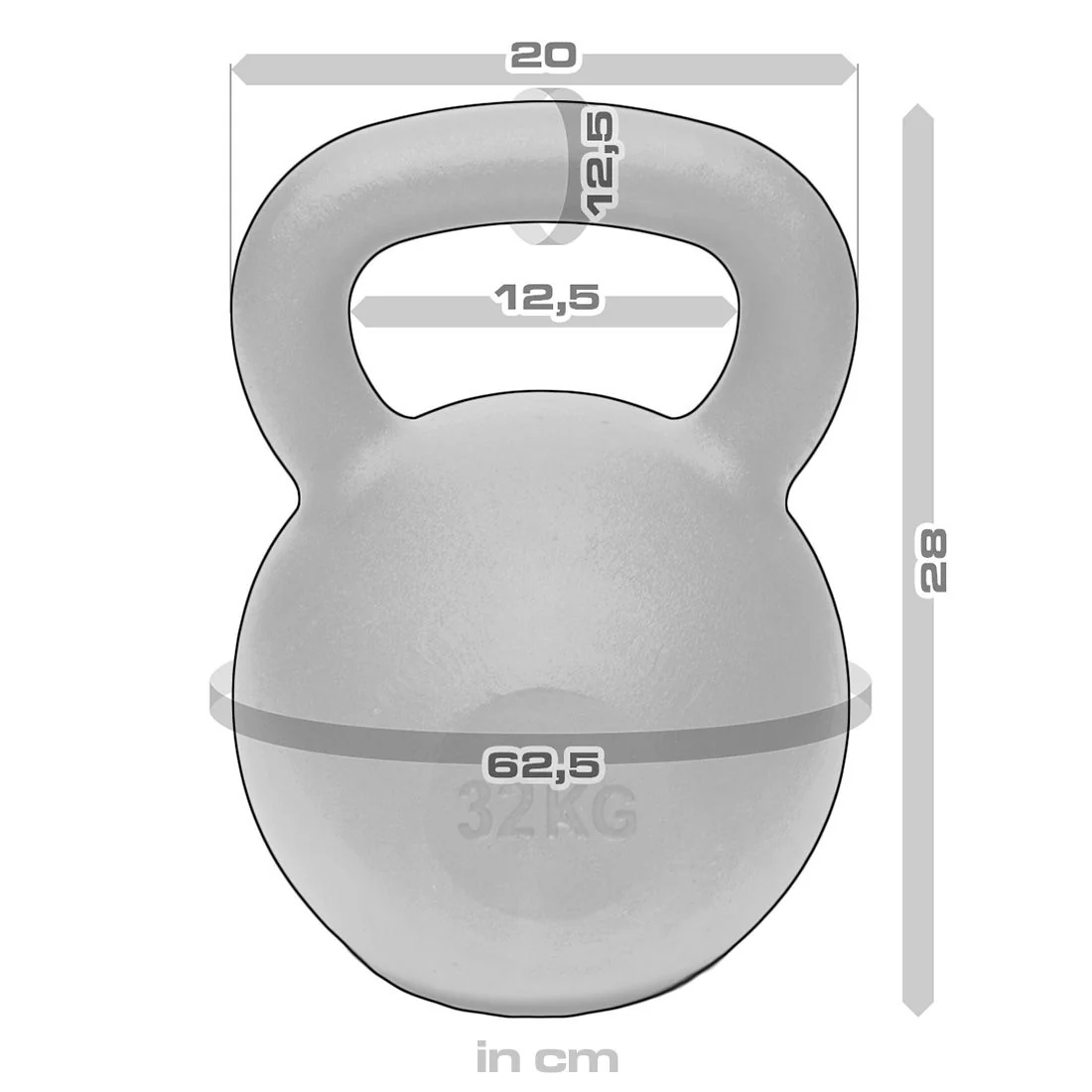 Black Powder Coated Kettlebells 4kg - 64kg - Image 59