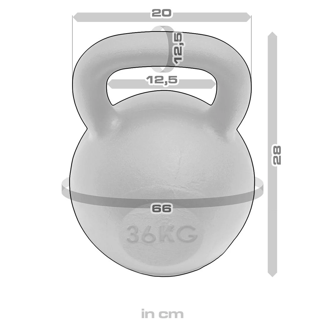 Black Powder Coated Kettlebells 4kg - 64kg - Image 64