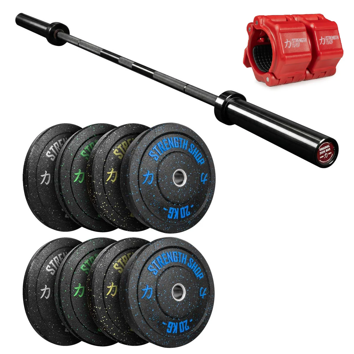 Crumb Bumper Plates Set, Original 2028 Olympic Bar & Flip Lock V2 Collars Package - Image 3