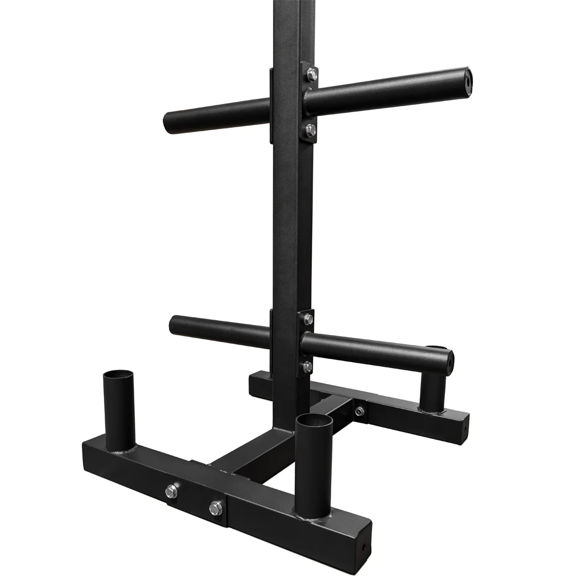 Deluxe Rubber Bumper Plate Olympic Weight Tree/Bar Holder - Image 3