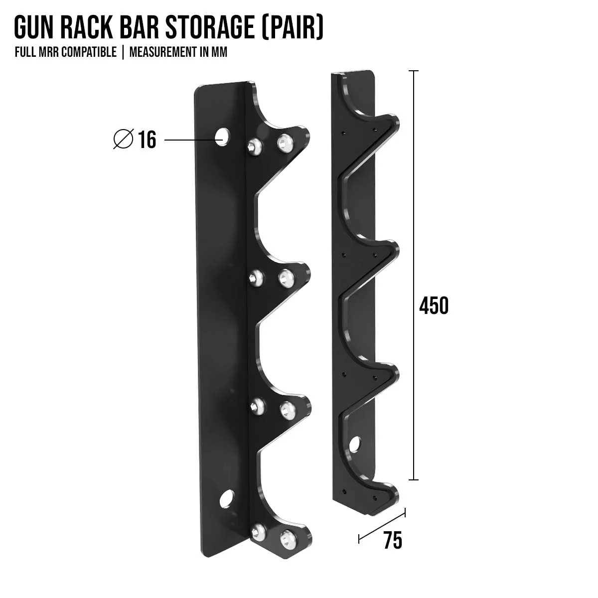 Gun Rack Storage| MRR Compatible, Pair - Image 2