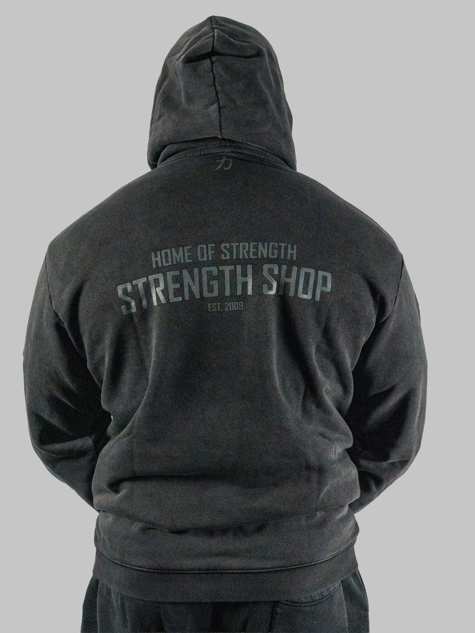 Home of Strength - Hoodie, Stone-Washed Grey - Image 2