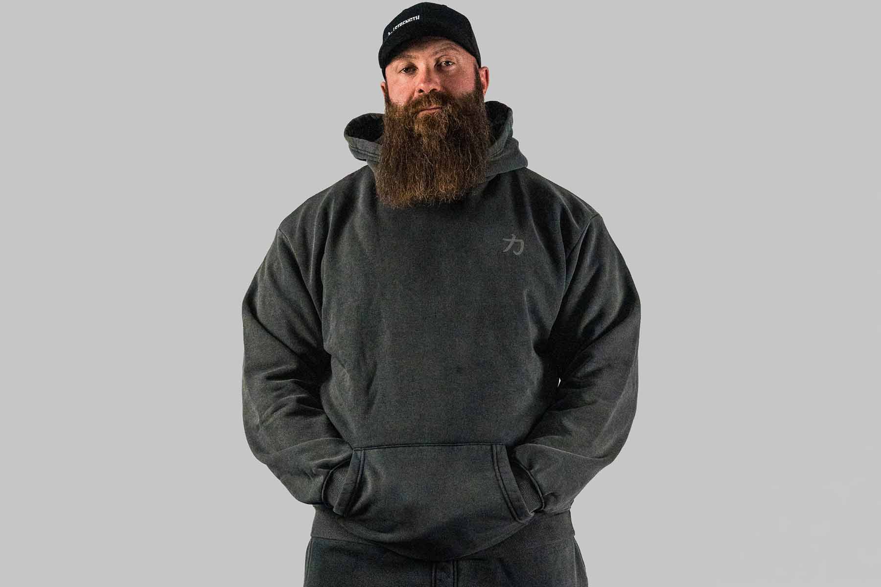 Home of Strength - Hoodie, Stone-Washed Grey - Image 3
