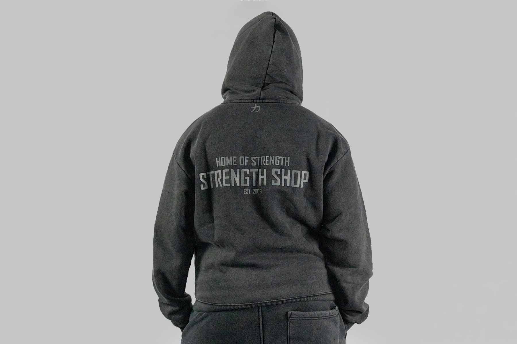 Home of Strength - Hoodie, Stone-Washed Grey - Image 5