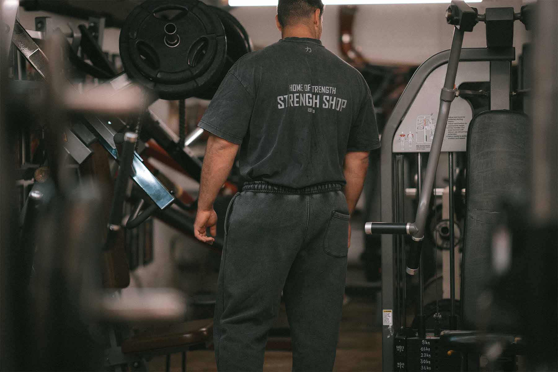 Home of Strength - Joggers, Stone-Washed Grey - Image 8