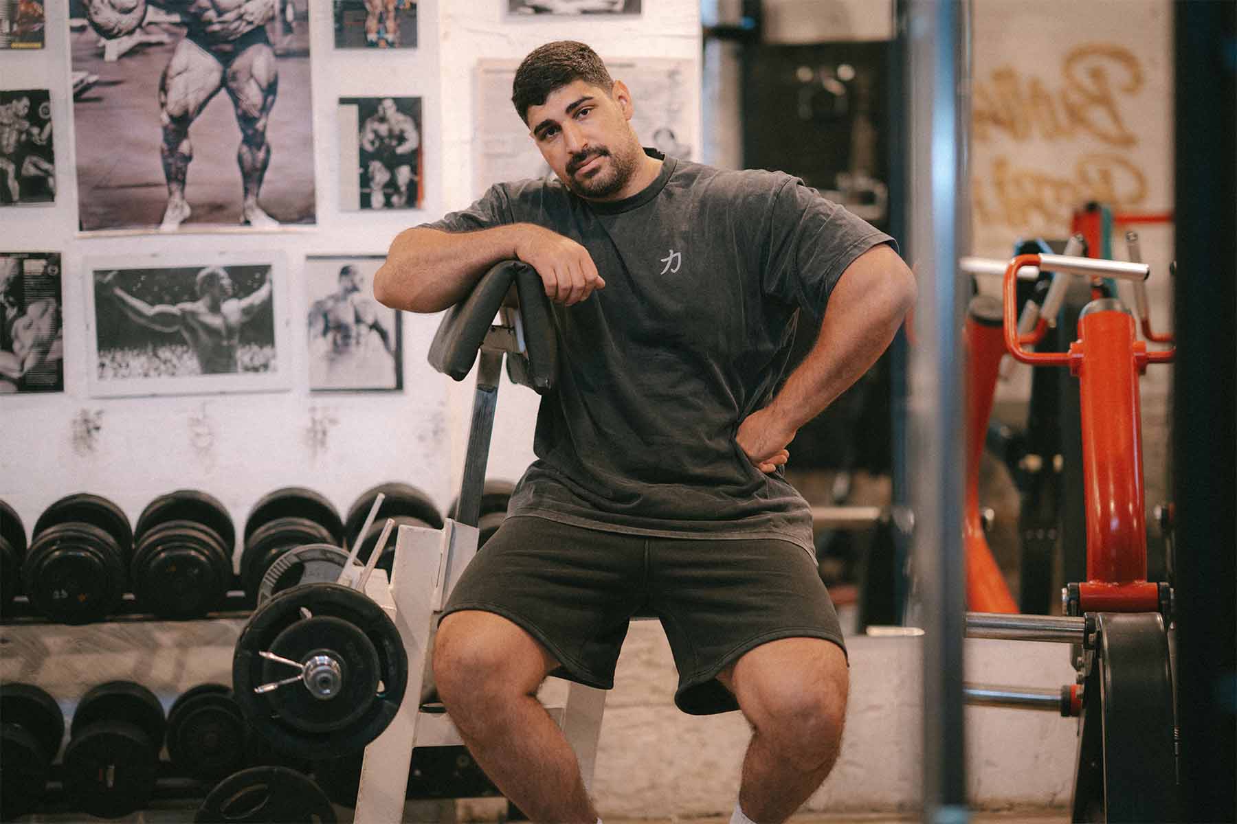 Home of Strength - Shorts, Stone-Washed Grey - Image 10