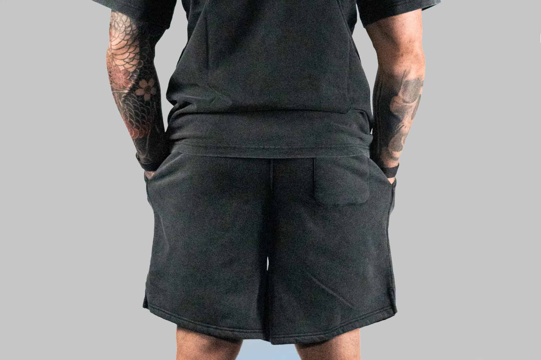 Home of Strength - Shorts, Stone-Washed Grey - Image 2