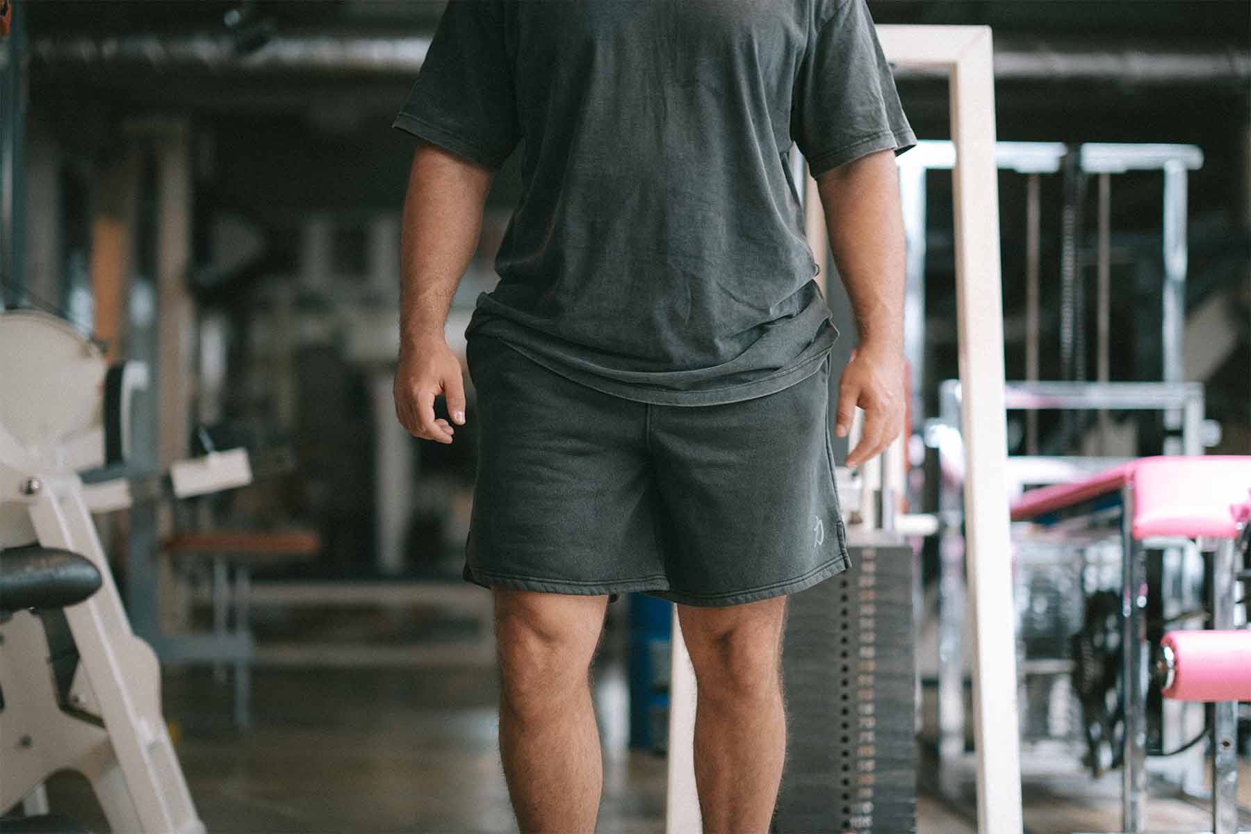 Home of Strength - Shorts, Stone-Washed Grey - Image 7