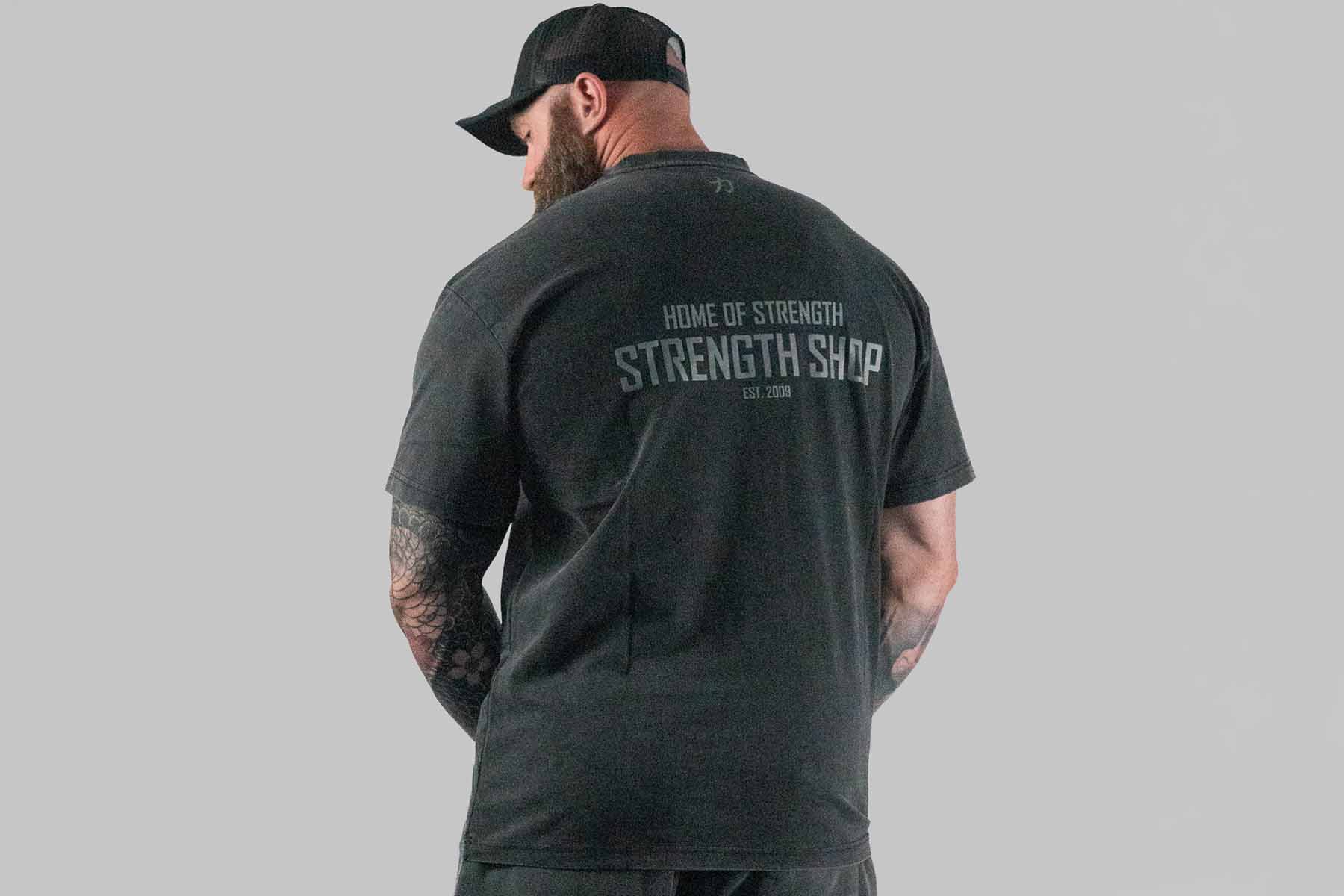 Home of Strength - T-Shirt, Stone-Washed Grey - Image 2
