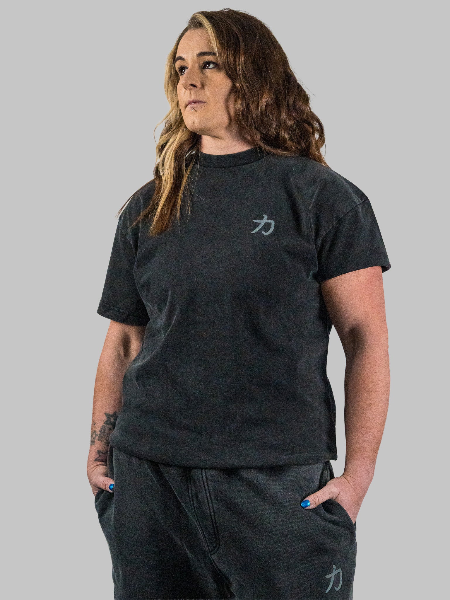 Home of Strength - T-Shirt, Stone-Washed Grey - Image 3