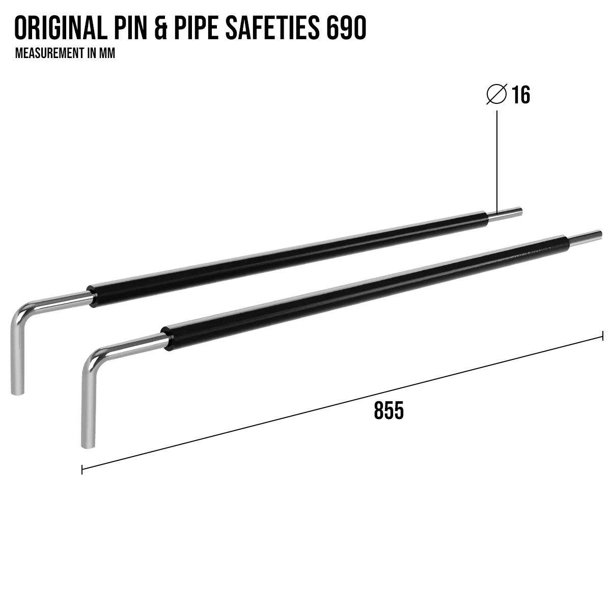 Original MRR | Pin & Pipe Safeties – 690, Pair - Image 2