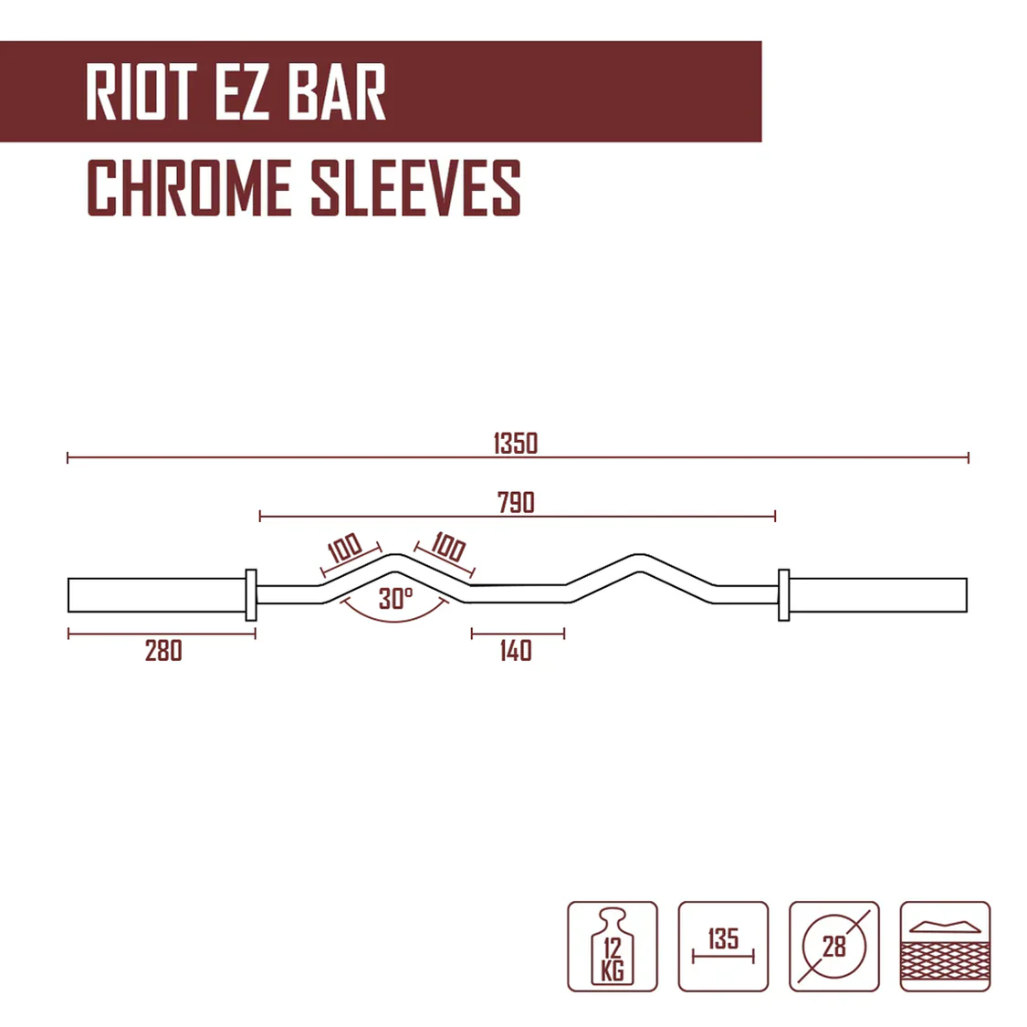 Riot EZ Olympic Curl Bar - Image 2