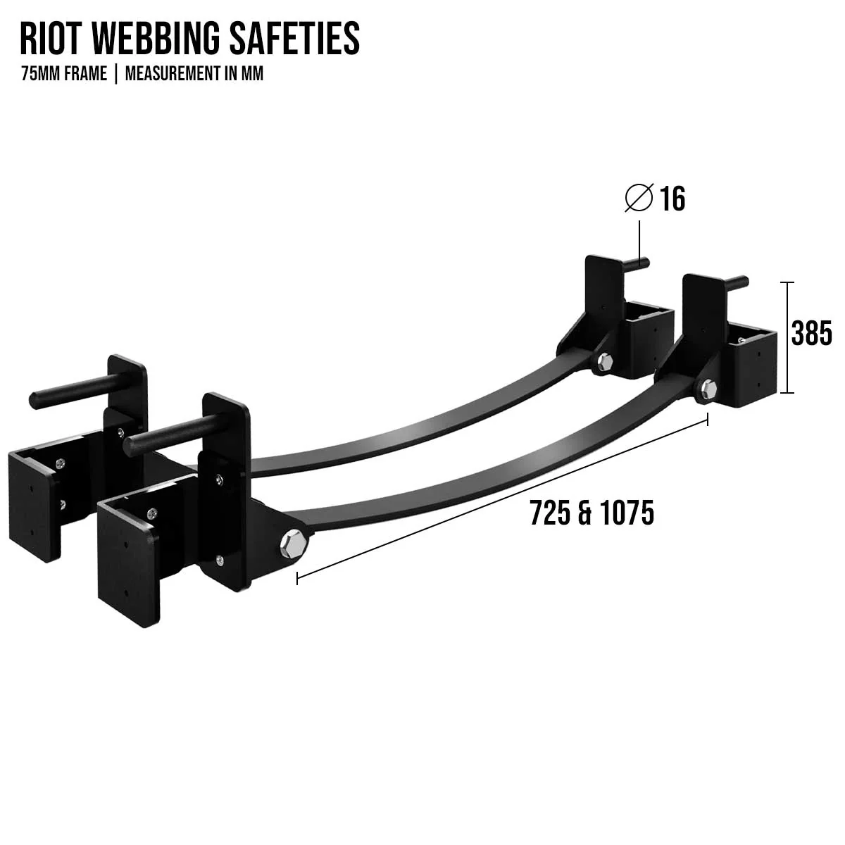 Riot MRR | Webbing Safeties – 1075, Pair - Image 2