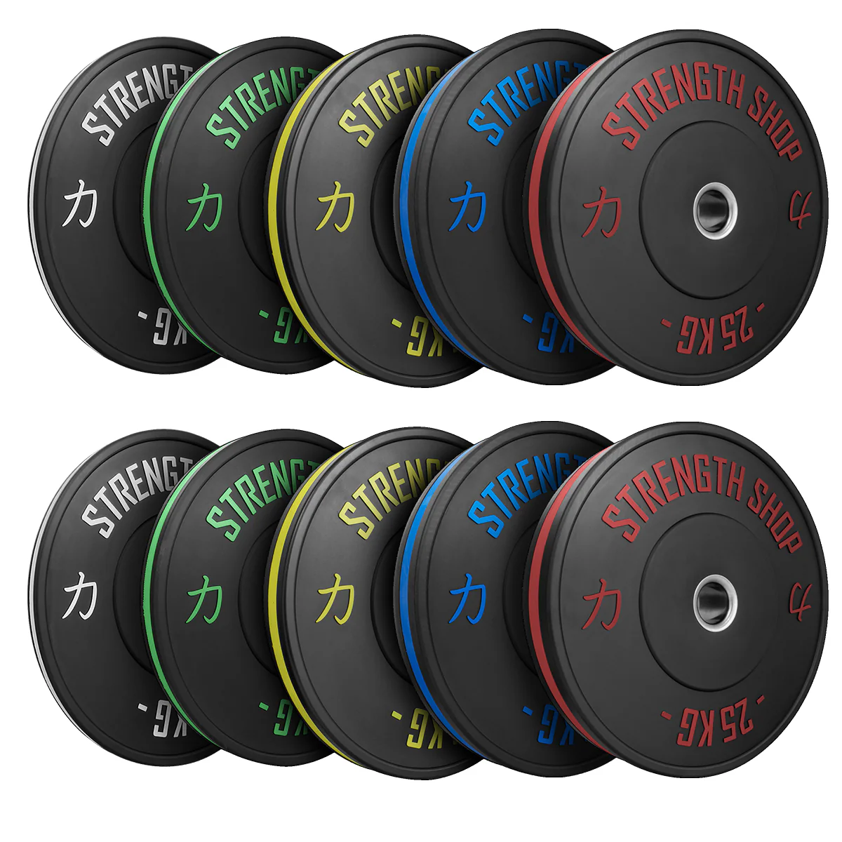 Rubber Bumper Plates w/ Colour Coded Stripe - Image 7