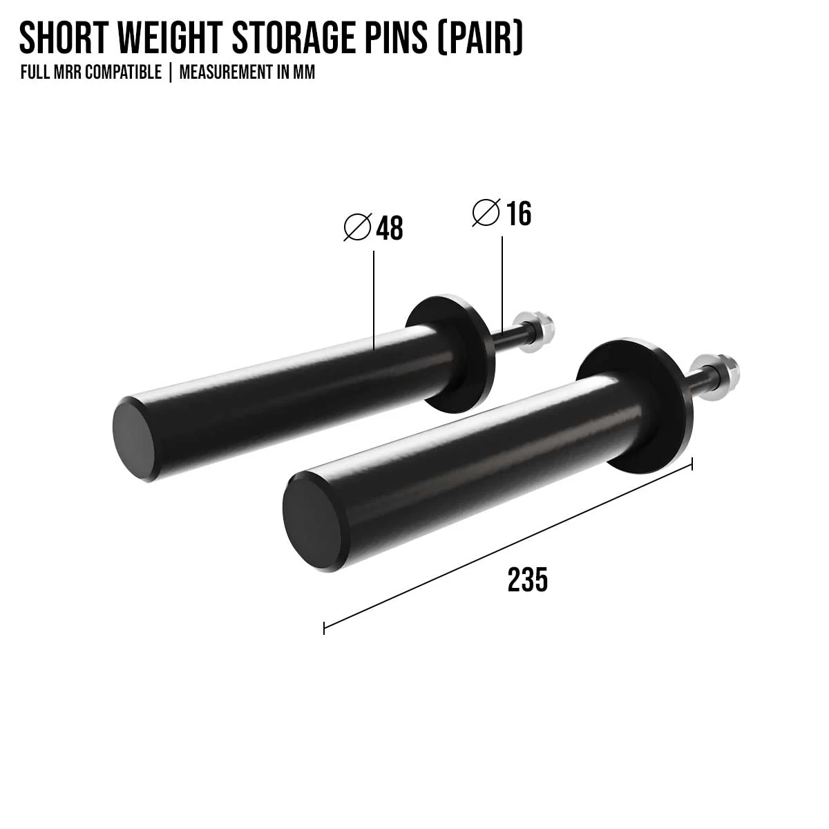 Short Weight Storage Pins, Pair | MRR Compatible - Image 2