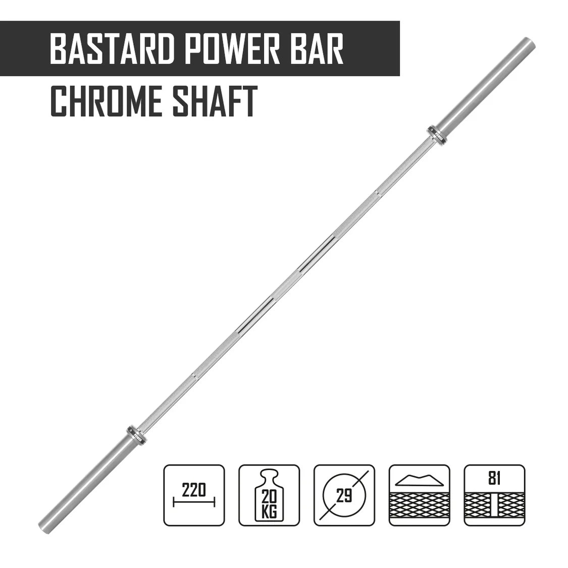 Bastard Power Bar With Nickel Plated Shaft - Image 2