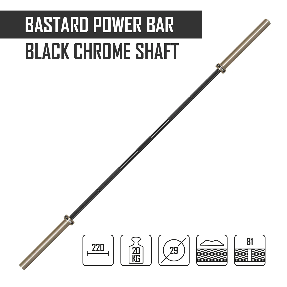 Bastard Power Bar with Black Chrome Shaft - Image 2