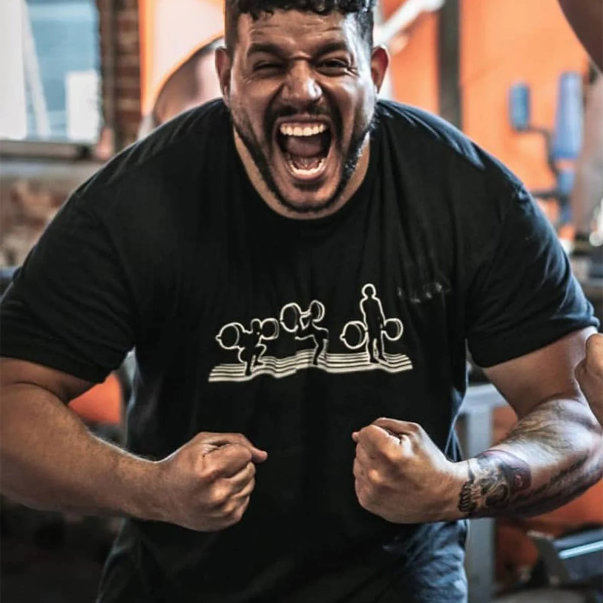T-Shirt - Powerlifting - Black - Image 3