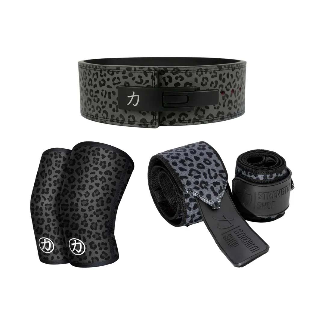Strength Stack - Dark Leo - 10mm Lever Belt, 7mm Inferno Knee Sleeves & Zeus Wrist Wraps - Image 2