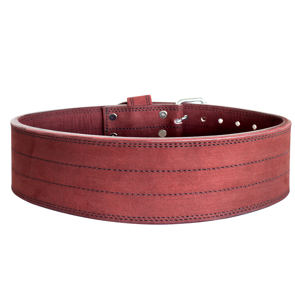 10mm Double Prong Buckle Belt - Wine Red - IPF Approved - Image 3