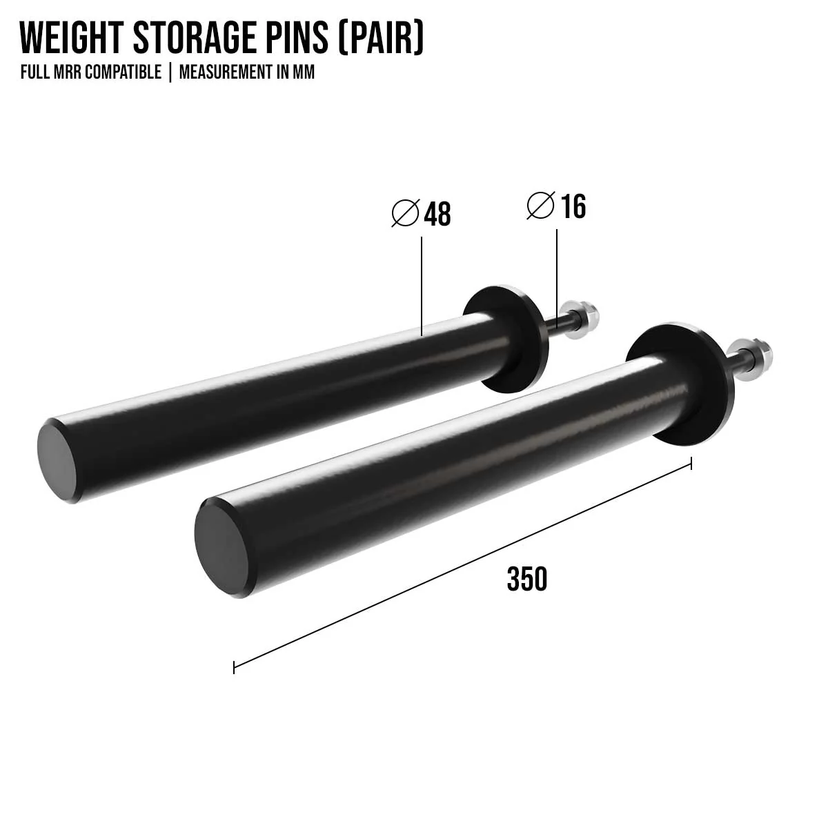 Long Weight Storage Pins, Pair | MRR Compatible - Image 2